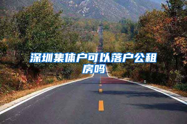 深圳集体户可以落户公租房吗