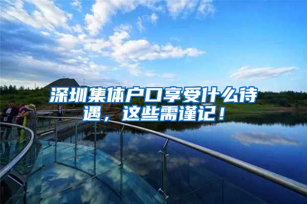 深圳集体户口享受什么待遇，这些需谨记！