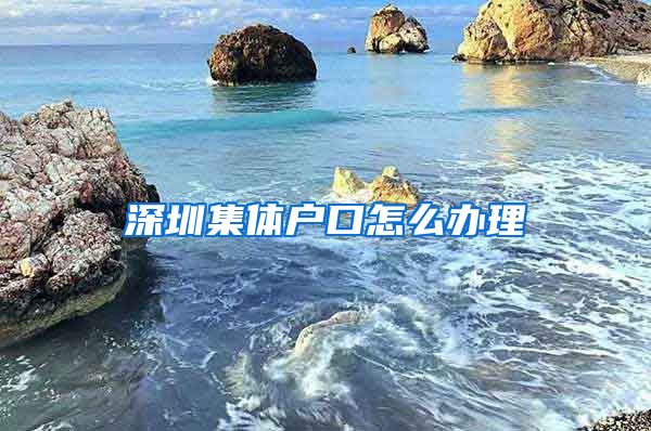 深圳集体户口怎么办理