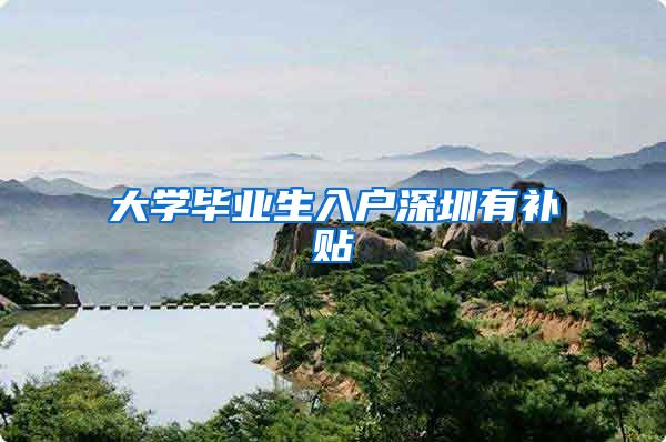 大学毕业生入户深圳有补贴