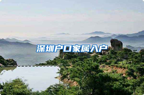 深圳户口家属入户