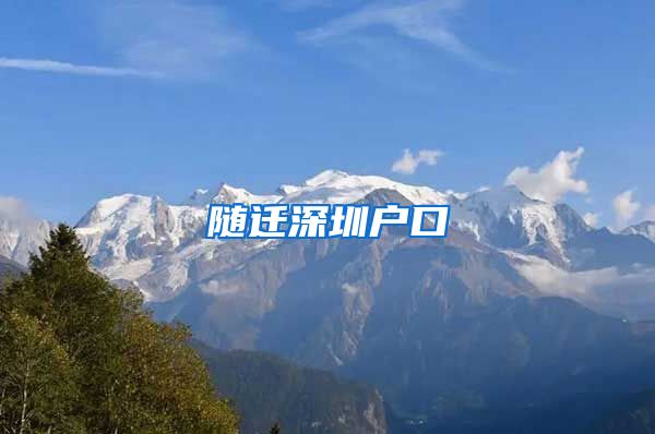 随迁深圳户口