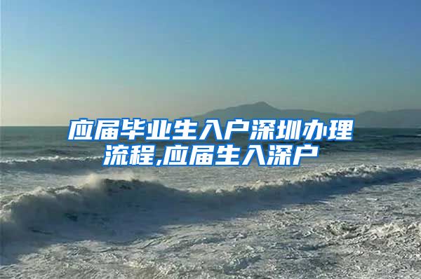 应届毕业生入户深圳办理流程,应届生入深户