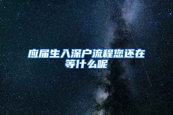 应届生入深户流程您还在等什么呢