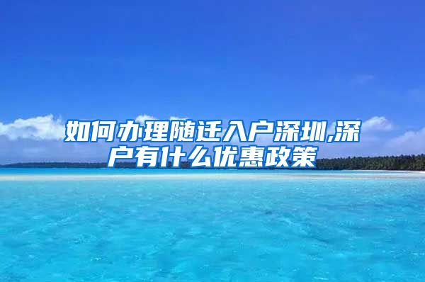 如何办理随迁入户深圳,深户有什么优惠政策