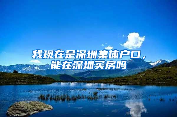 我现在是深圳集体户口，能在深圳买房吗