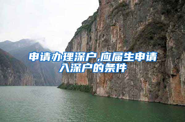 申请办理深户,应届生申请入深户的条件