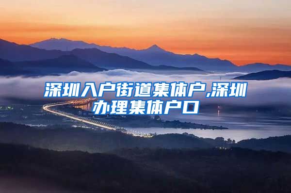 深圳入户街道集体户,深圳办理集体户口