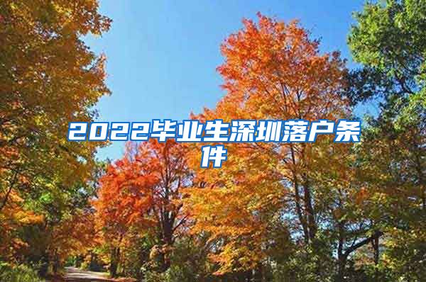 2022毕业生深圳落户条件