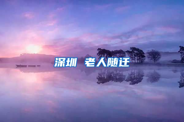 深圳 老人随迁