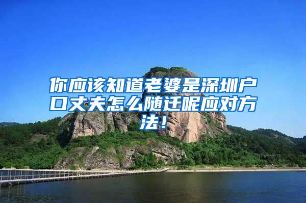 你应该知道老婆是深圳户口丈夫怎么随迁呢应对方法！