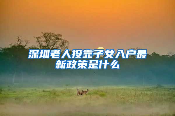 深圳老人投靠子女入户最新政策是什么