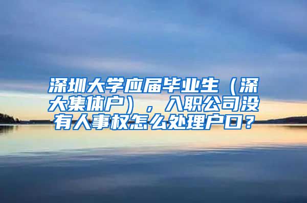 深圳大学应届毕业生（深大集体户），入职公司没有人事权怎么处理户口？