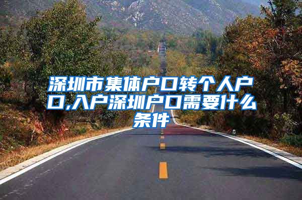 深圳市集体户口转个人户口,入户深圳户口需要什么条件