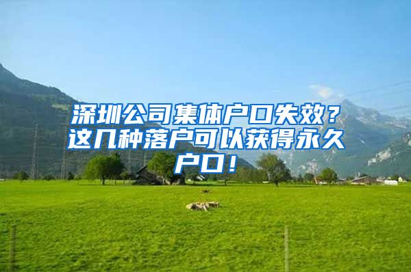 深圳公司集体户口失效？这几种落户可以获得永久户口！