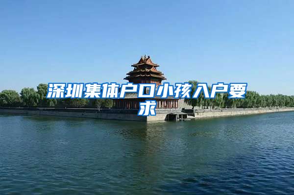 深圳集体户口小孩入户要求