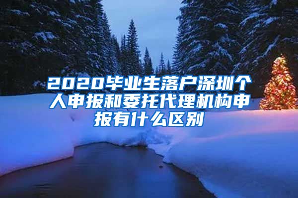 2020毕业生落户深圳个人申报和委托代理机构申报有什么区别