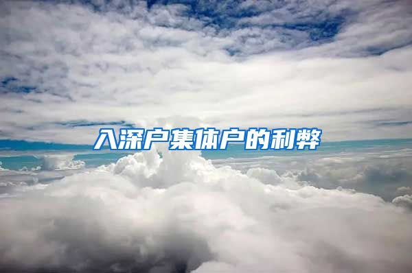 入深户集体户的利弊