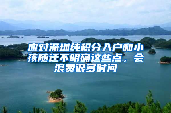 应对深圳纯积分入户和小孩随迁不明确这些点，会浪费很多时间