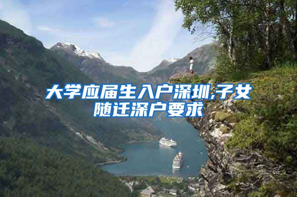 大学应届生入户深圳,子女随迁深户要求