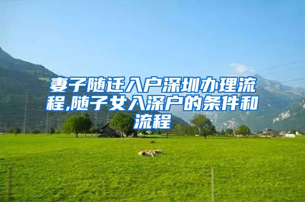 妻子随迁入户深圳办理流程,随子女入深户的条件和流程