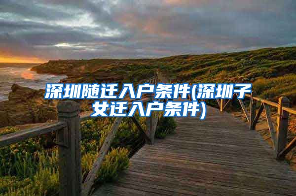 深圳随迁入户条件(深圳子女迁入户条件)