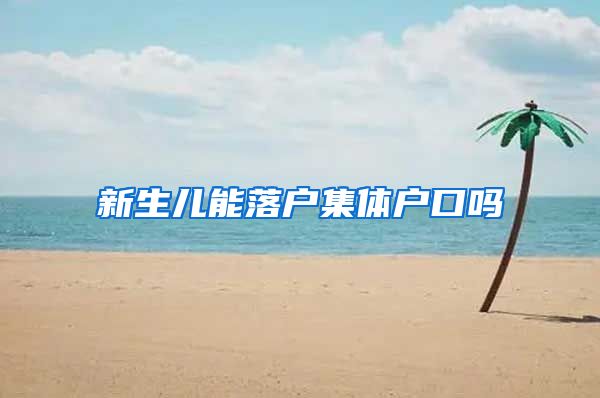 新生儿能落户集体户口吗