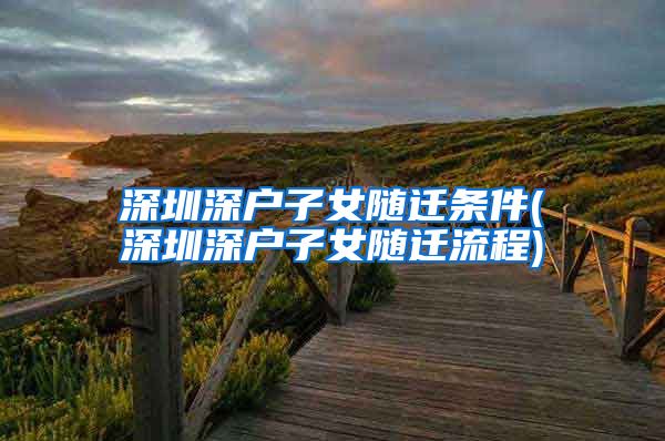 深圳深户子女随迁条件(深圳深户子女随迁流程)