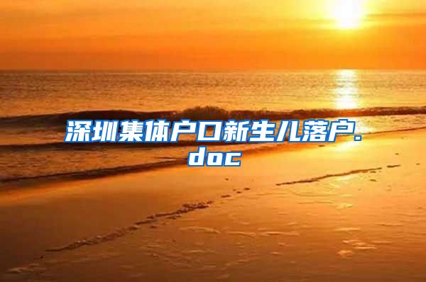 深圳集体户口新生儿落户.doc