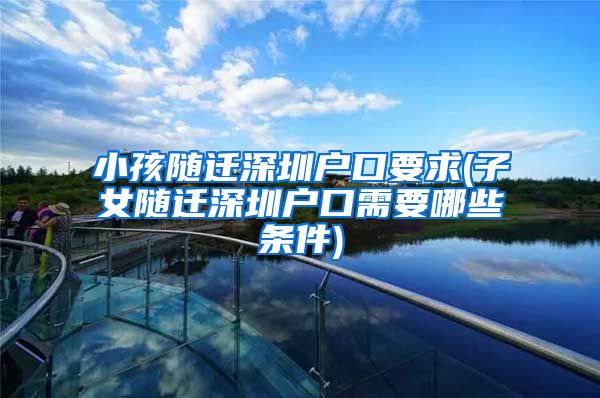 小孩随迁深圳户口要求(子女随迁深圳户口需要哪些条件)