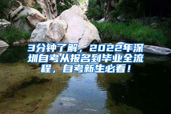 3分钟了解，2022年深圳自考从报名到毕业全流程，自考新生必看！