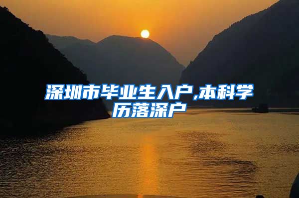 深圳市毕业生入户,本科学历落深户