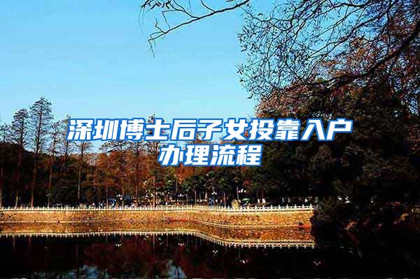 深圳博士后子女投靠入户办理流程