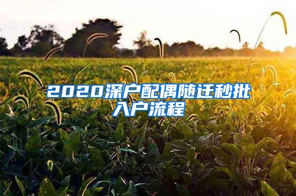 2020深户配偶随迁秒批入户流程