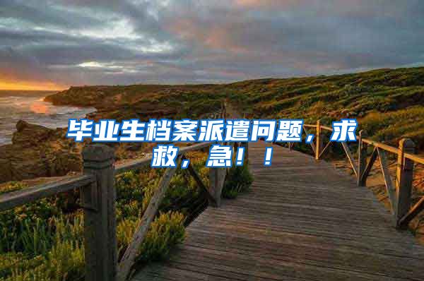 毕业生档案派遣问题，求救，急！！