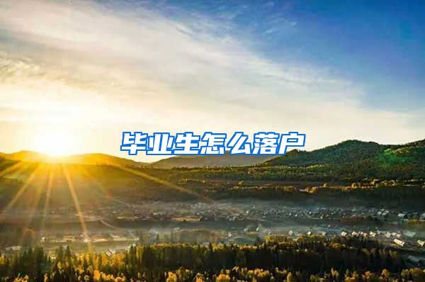 毕业生怎么落户