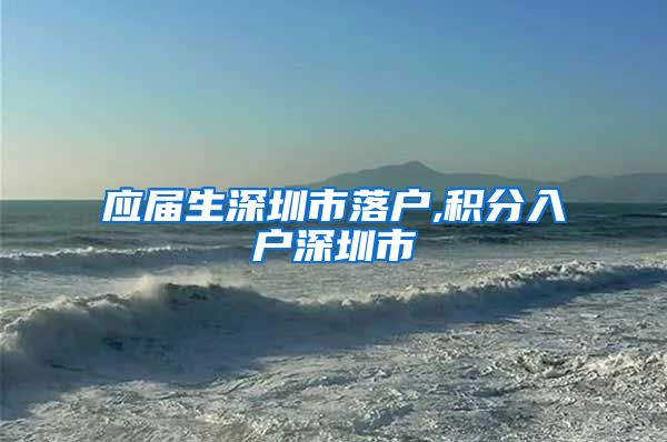 应届生深圳市落户,积分入户深圳市