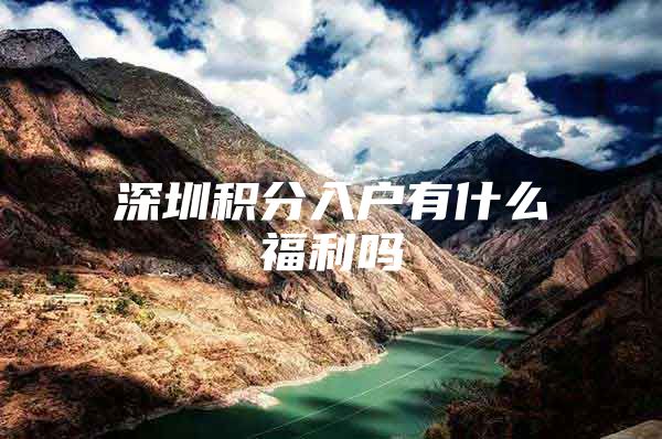 深圳积分入户有什么福利吗