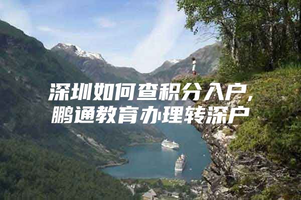深圳如何查积分入户,鹏通教育办理转深户