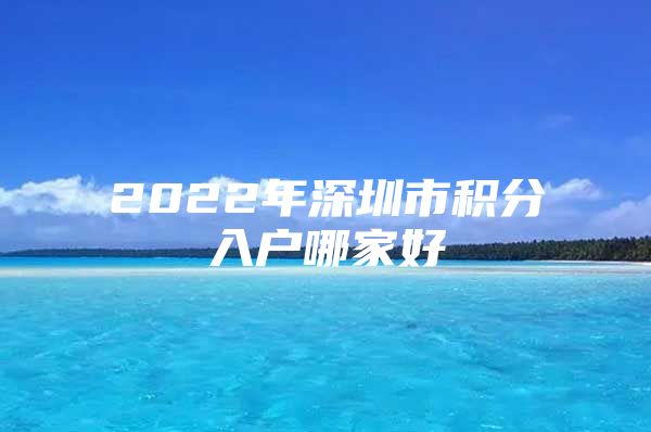 2022年深圳市积分入户哪家好