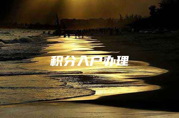 积分入户办理