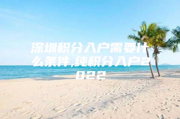 深圳积分入户需要什么条件,纯积分入户2022