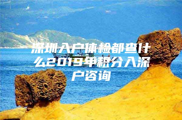 深圳入户体检都查什么2019年积分入深户咨询