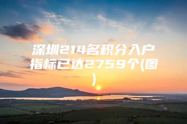 深圳214名积分入户指标已达2759个(图)