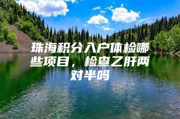 珠海积分入户体检哪些项目，检查乙肝两对半吗