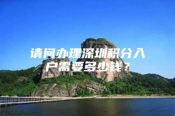 请问办理深圳积分入户需要多少钱？
