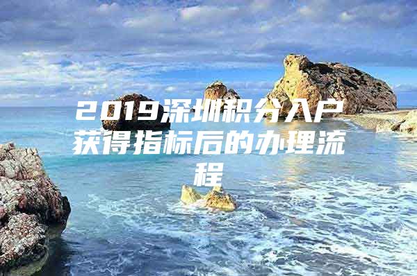 2019深圳积分入户获得指标后的办理流程