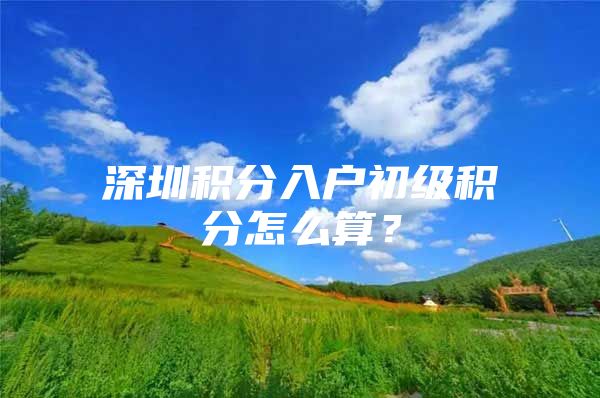深圳积分入户初级积分怎么算？