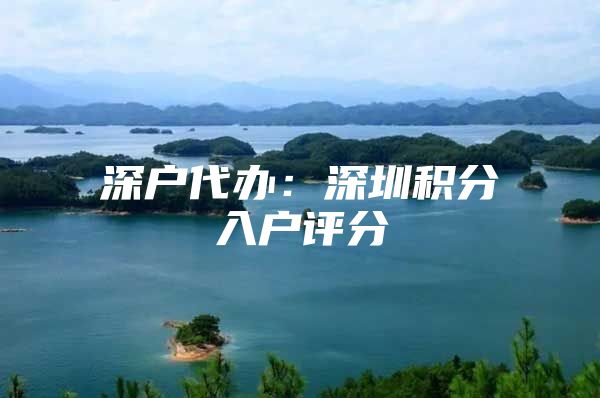 深户代办：深圳积分入户评分
